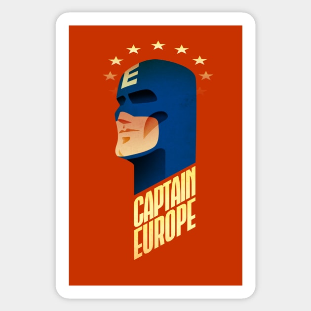 Captain Europe Sticker by astronaut